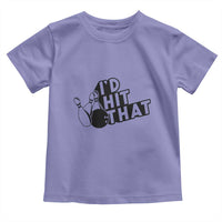 Funny Bowling Toddler T Shirt I'D Hit That Quote Bowling Pin Ball - Wonder Print Shop