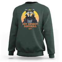 Funny Raccoon Sweatshirt My Spirit Animal Cute Trash Panda - Wonder Print Shop