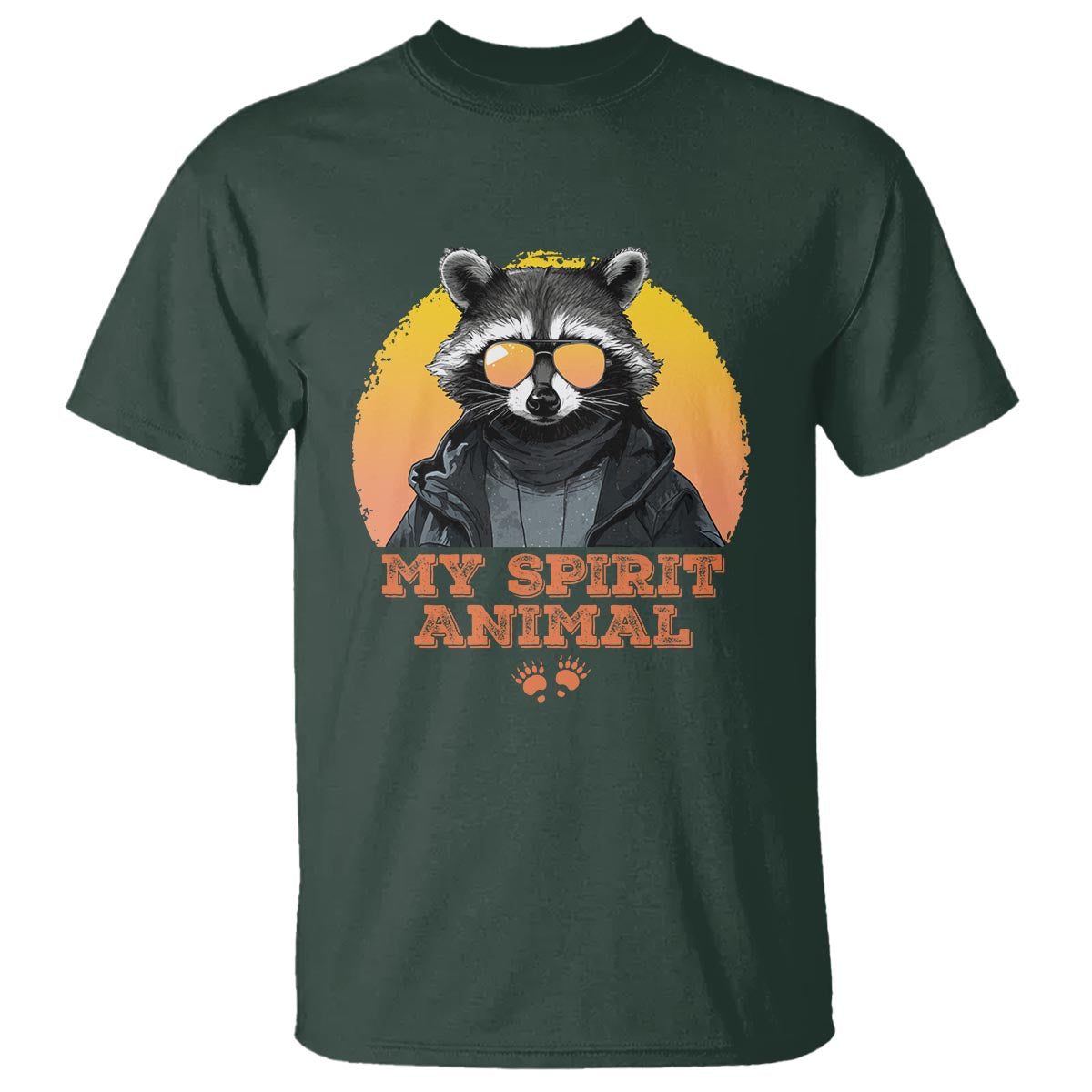 Funny Raccoon T Shirt My Spirit Animal Cute Trash Panda - Wonder Print Shop