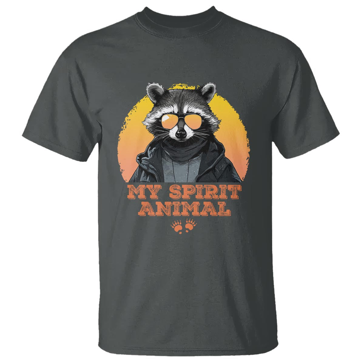 Funny Raccoon T Shirt My Spirit Animal Cute Trash Panda - Wonder Print Shop