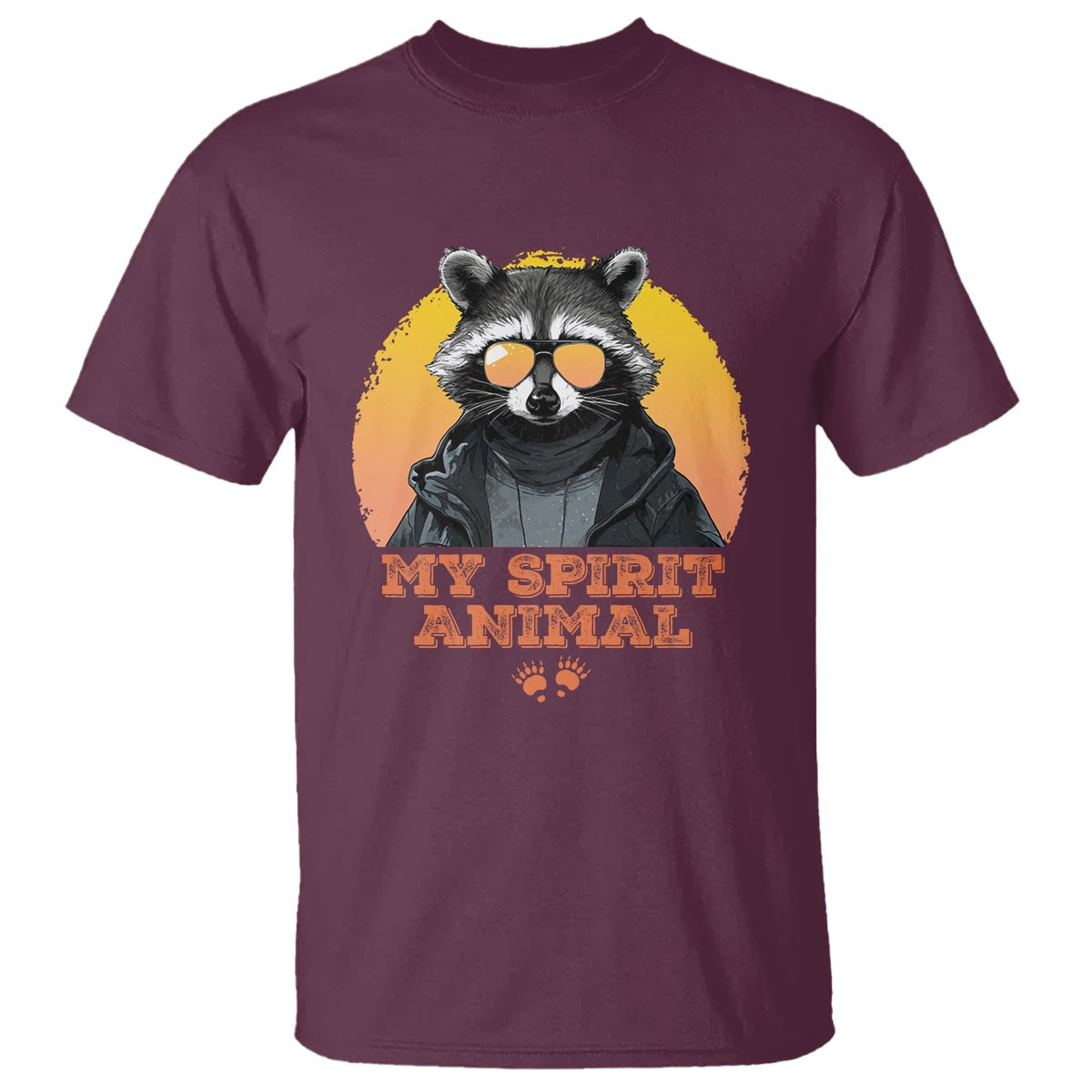Funny Raccoon T Shirt My Spirit Animal Cute Trash Panda - Wonder Print Shop
