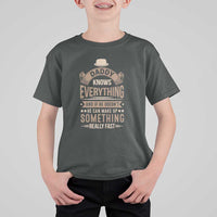 Daddy Knows Everything And If He Doesn't He Can Make Up Something Really Fast T Shirt For Kid Vintage Father's Day - Wonder Print Shop
