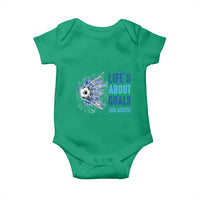 Soccer Lover Baby Onesie Life's About Goals And Assists Coach - Wonder Print Shop