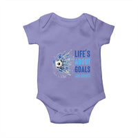 Soccer Lover Baby Onesie Life's About Goals And Assists Coach - Wonder Print Shop