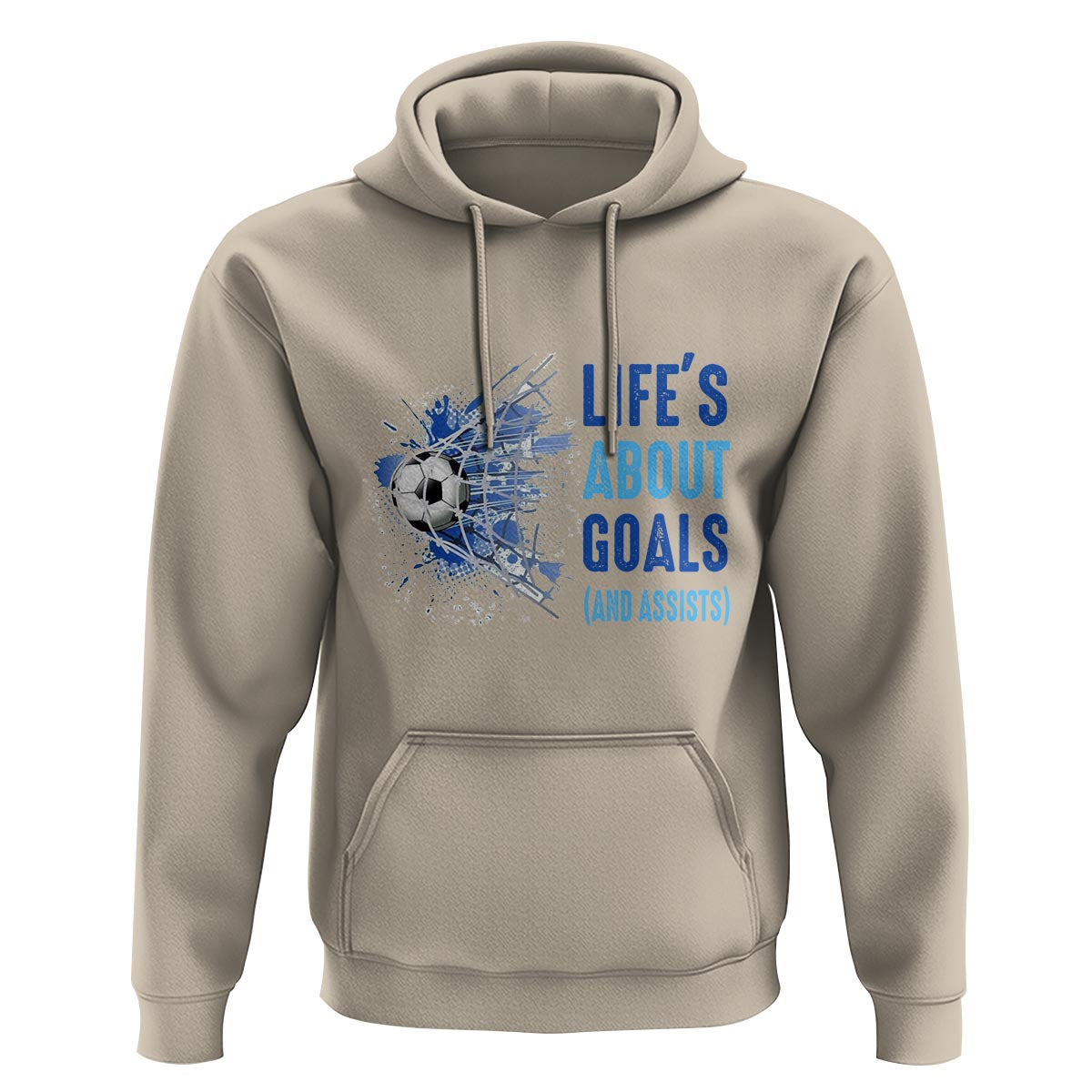 Soccer Lover Hoodie Life's About Goals And Assists Coach - Wonder Print Shop
