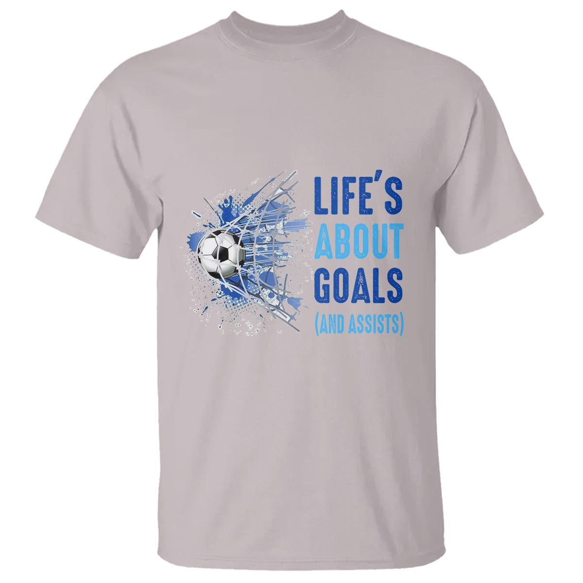 Soccer Lover T Shirt Life's About Goals And Assists Coach - Wonder Print Shop