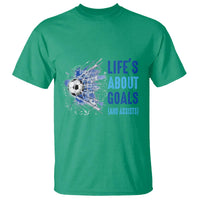 Soccer Lover T Shirt Life's About Goals And Assists Coach - Wonder Print Shop