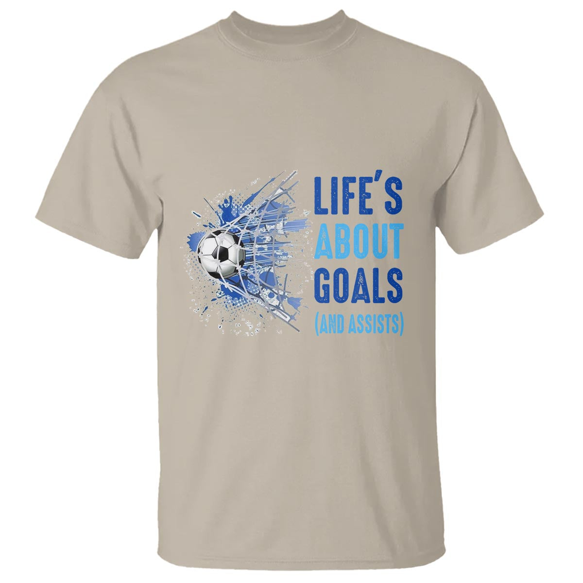 Soccer Lover T Shirt Life's About Goals And Assists Coach - Wonder Print Shop