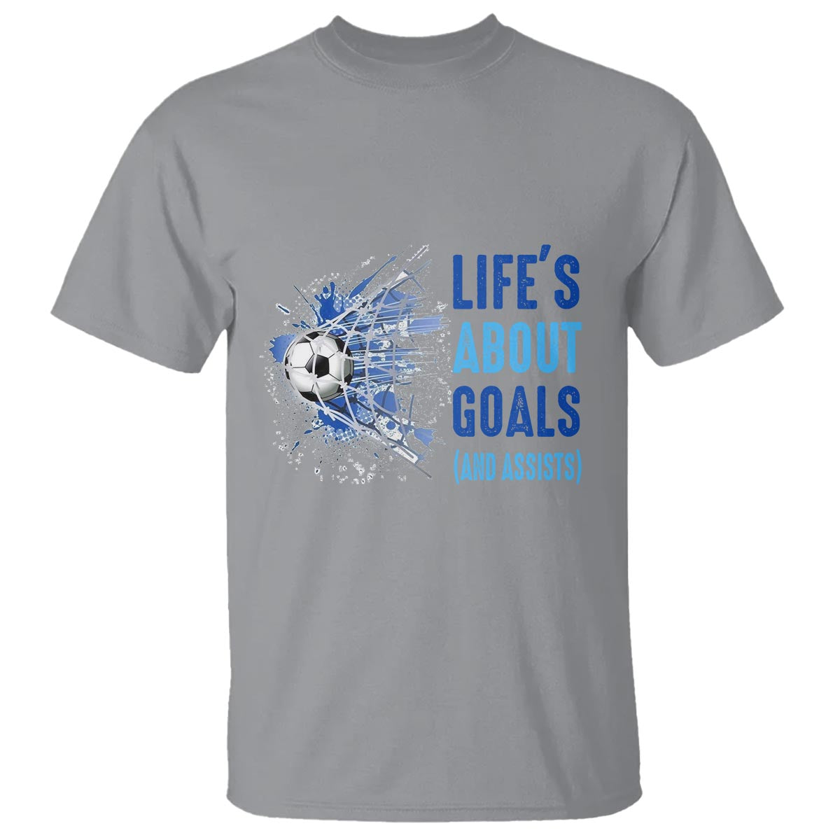 Soccer Lover T Shirt Life's About Goals And Assists Coach - Wonder Print Shop