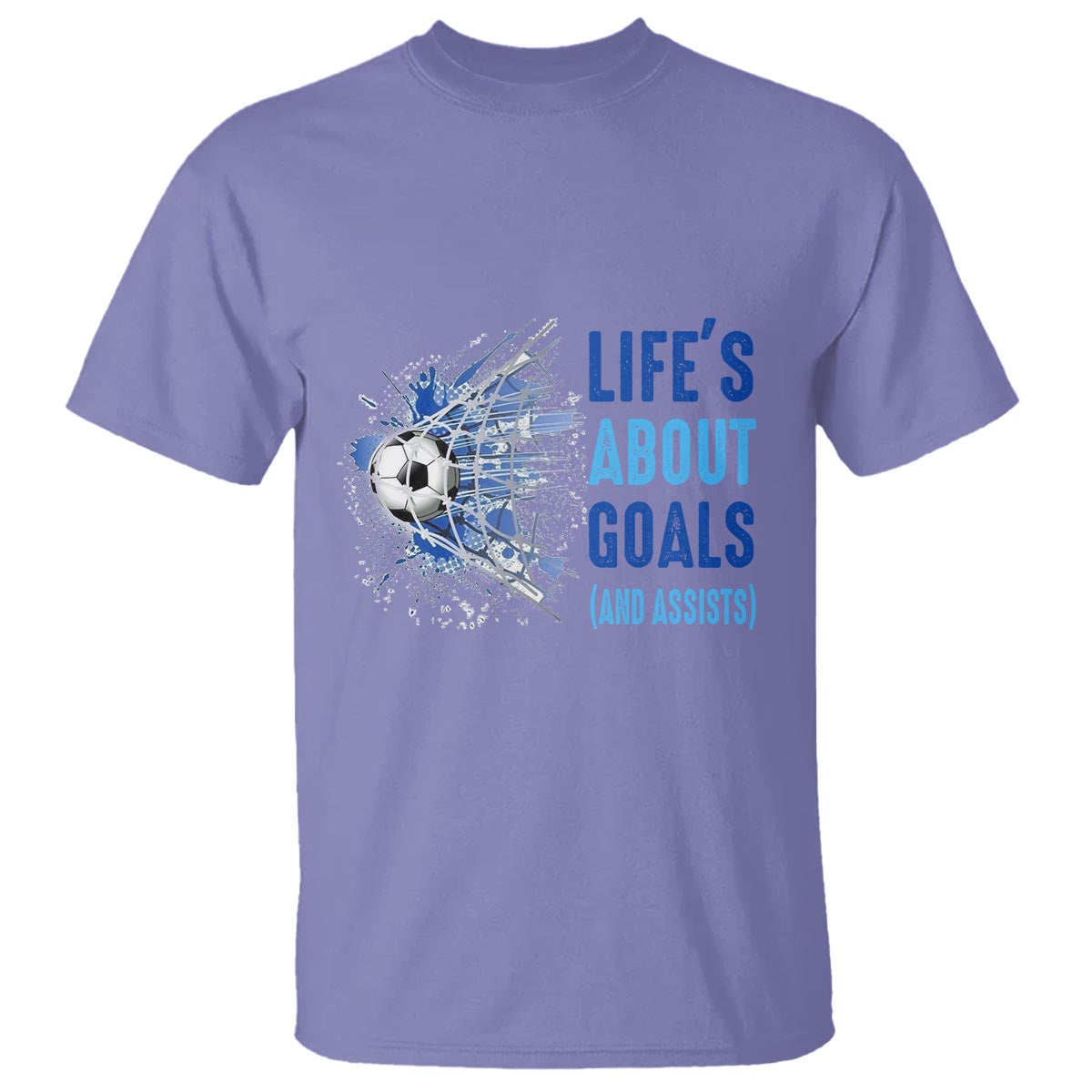 Soccer Lover T Shirt Life's About Goals And Assists Coach - Wonder Print Shop