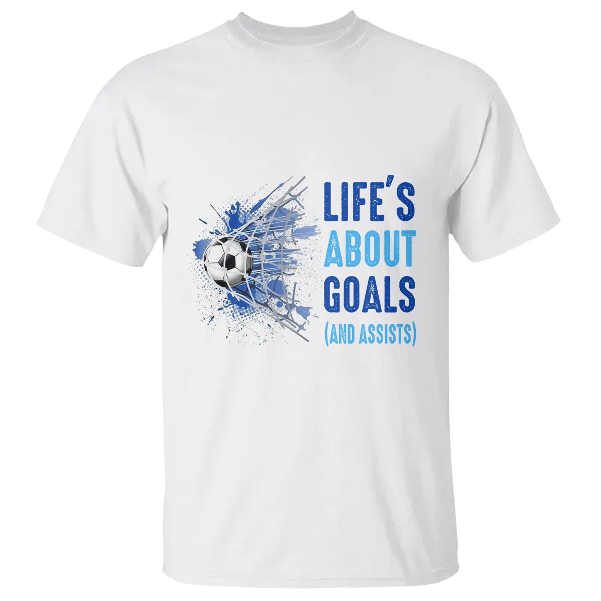 Soccer Lover T Shirt Life's About Goals And Assists Coach - Wonder Print Shop