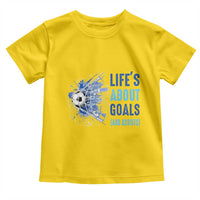 Soccer Lover Toddler T Shirt Life's About Goals And Assists Coach - Wonder Print Shop