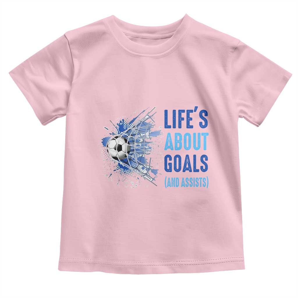 Soccer Lover Toddler T Shirt Life's About Goals And Assists Coach - Wonder Print Shop