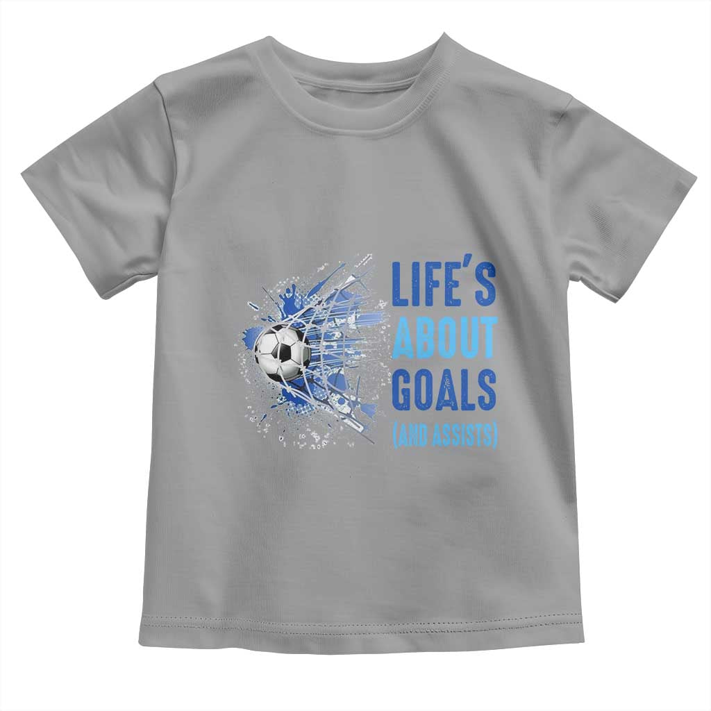 Soccer Lover Toddler T Shirt Life's About Goals And Assists Coach - Wonder Print Shop