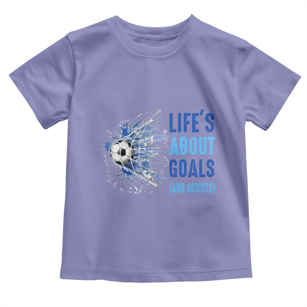 Soccer Lover Toddler T Shirt Life's About Goals And Assists Coach - Wonder Print Shop