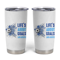 Soccer Lover Tumbler Cup Life's About Goals And Assists Coach - Wonder Print Shop