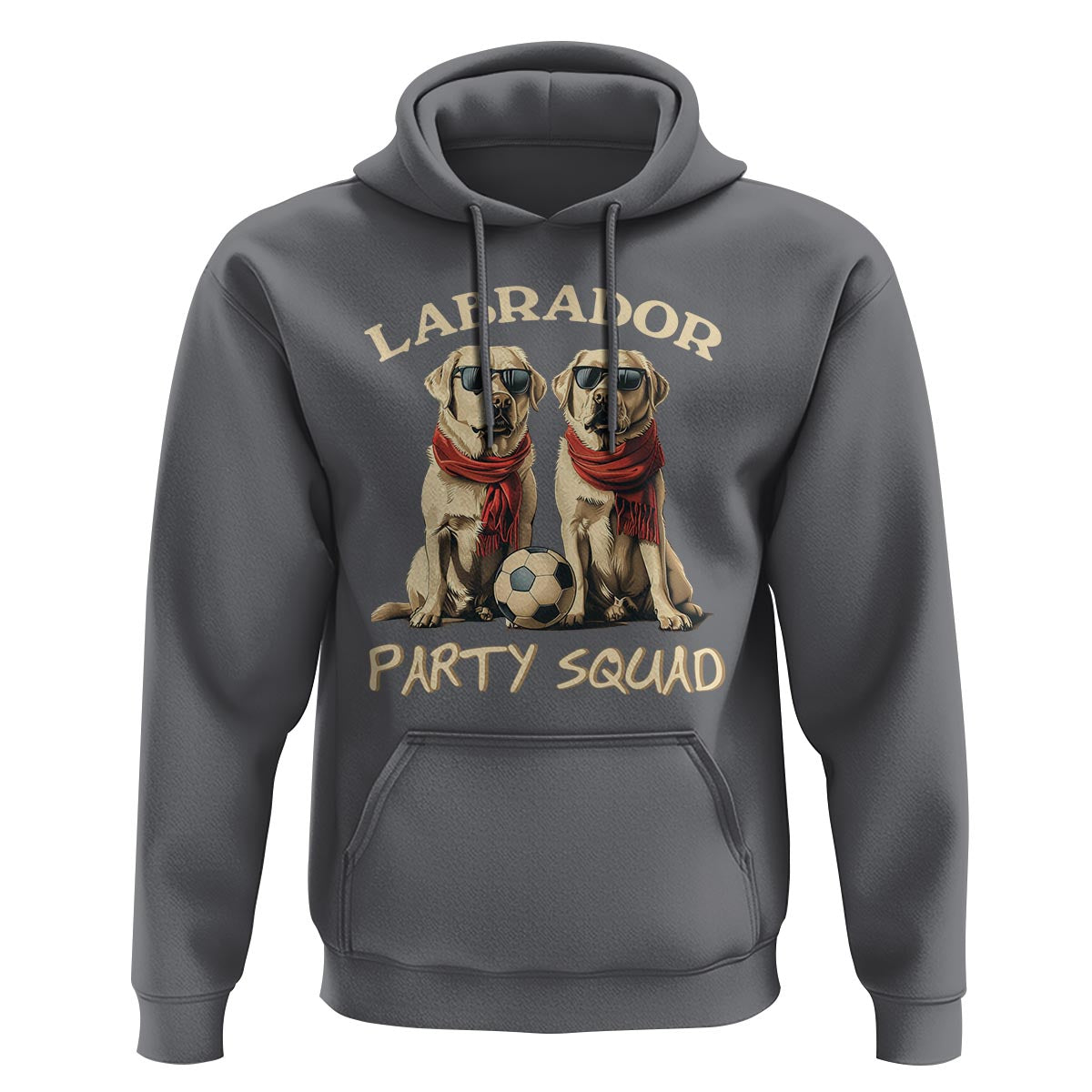 Labrador Retriever Dog Hoodie Black Labrador Party Squad Love - Wonder Print Shop