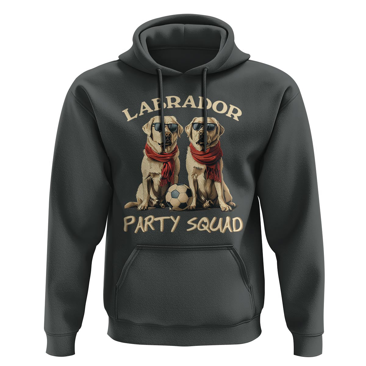 Labrador Retriever Dog Hoodie Black Labrador Party Squad Love - Wonder Print Shop