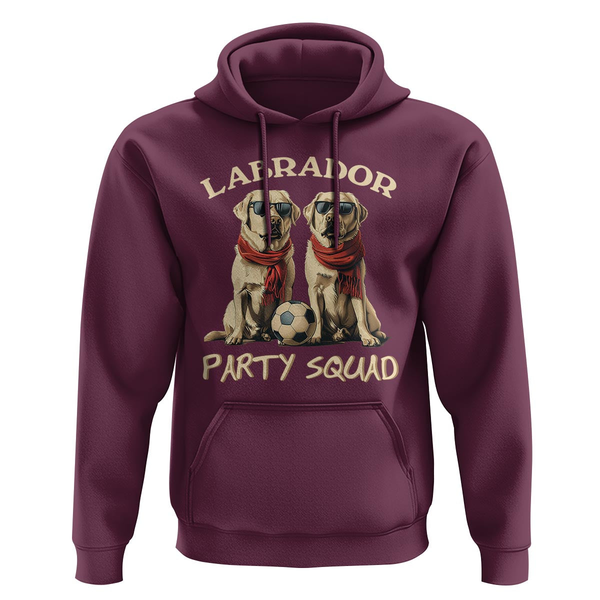 Labrador Retriever Dog Hoodie Black Labrador Party Squad Love - Wonder Print Shop