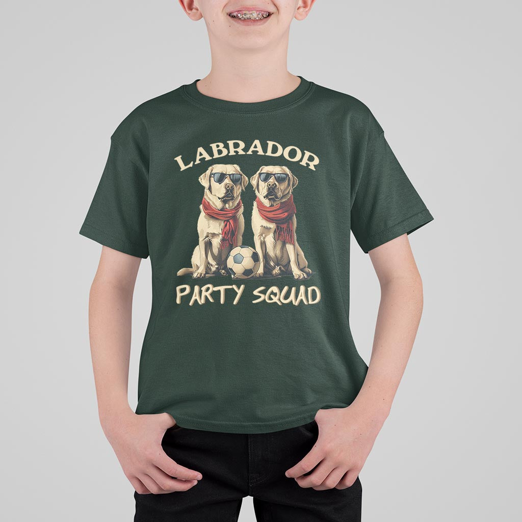 Labrador Retriever Dog T Shirt For Kid Black Labrador Party Squad Love - Wonder Print Shop