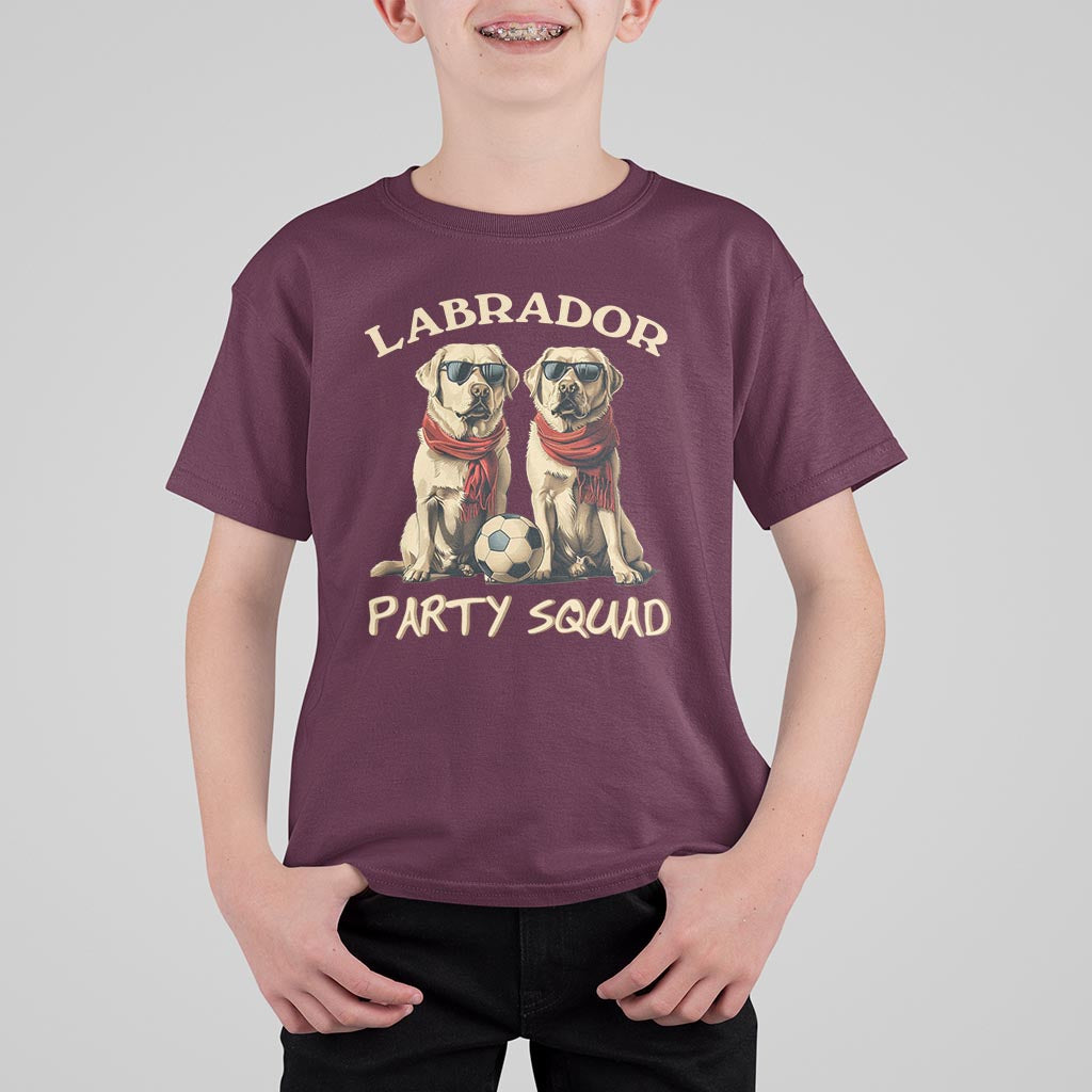 Labrador Retriever Dog T Shirt For Kid Black Labrador Party Squad Love - Wonder Print Shop