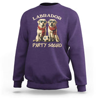 Labrador Retriever Dog Sweatshirt Black Labrador Party Squad Love - Wonder Print Shop