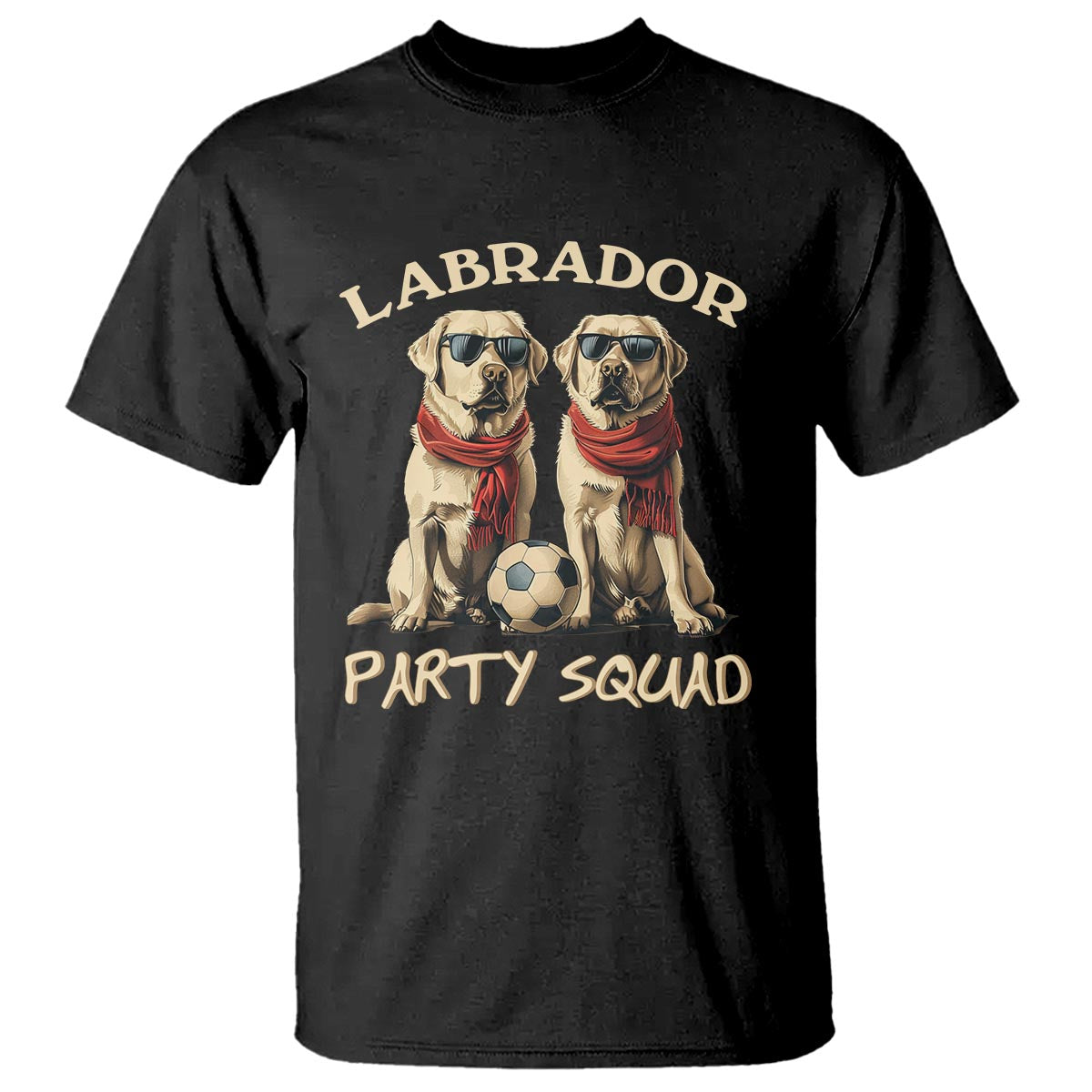 Labrador Retriever Dog T Shirt Black Labrador Party Squad Love - Wonder Print Shop