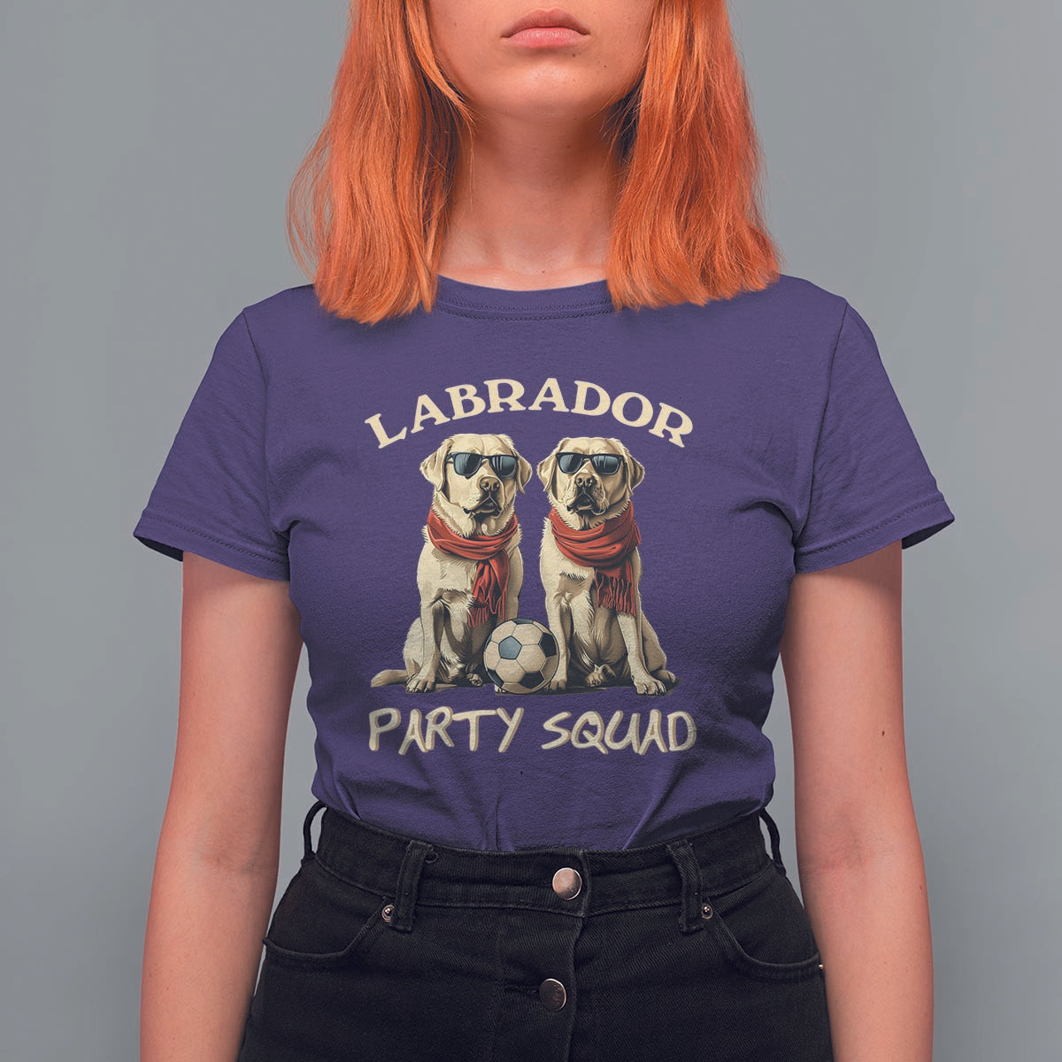 Labrador Retriever Dog T Shirt For Women Black Labrador Party Squad Love - Wonder Print Shop