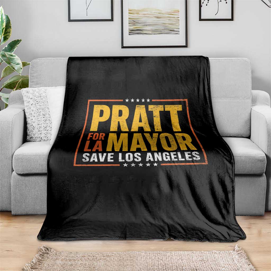 Pratt For Mayor Save Los Angeles Throw Blanket Spencer Supporter