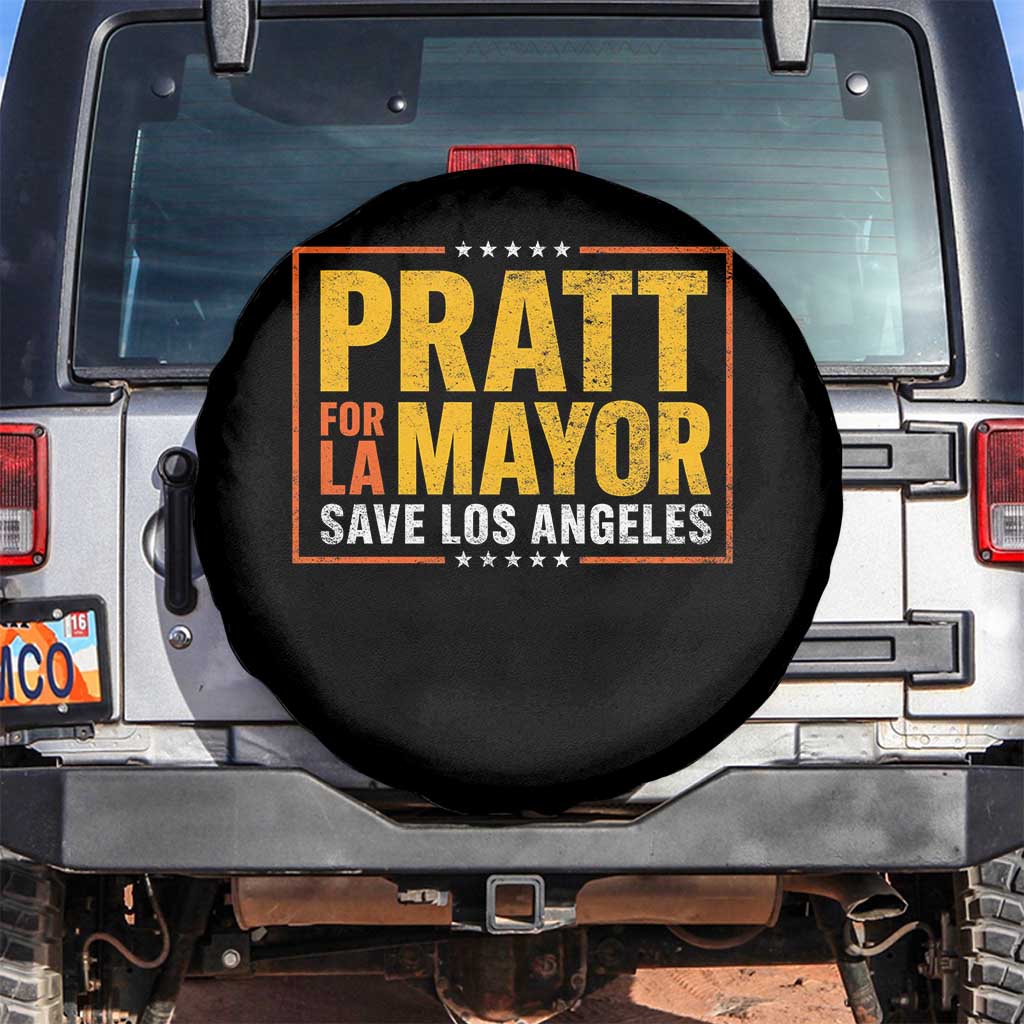 Pratt For Mayor Save Los Angeles Spare Tire Cover Spencer Supporter
