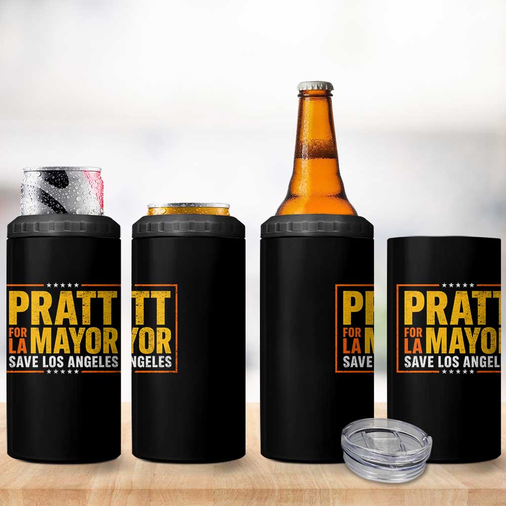 Pratt For Mayor Save Los Angeles 4 in 1 Can Cooler Tumbler Spencer Supporter