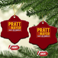 Pratt For Mayor Save Los Angeles Ceramic Ornament Spencer Supporter