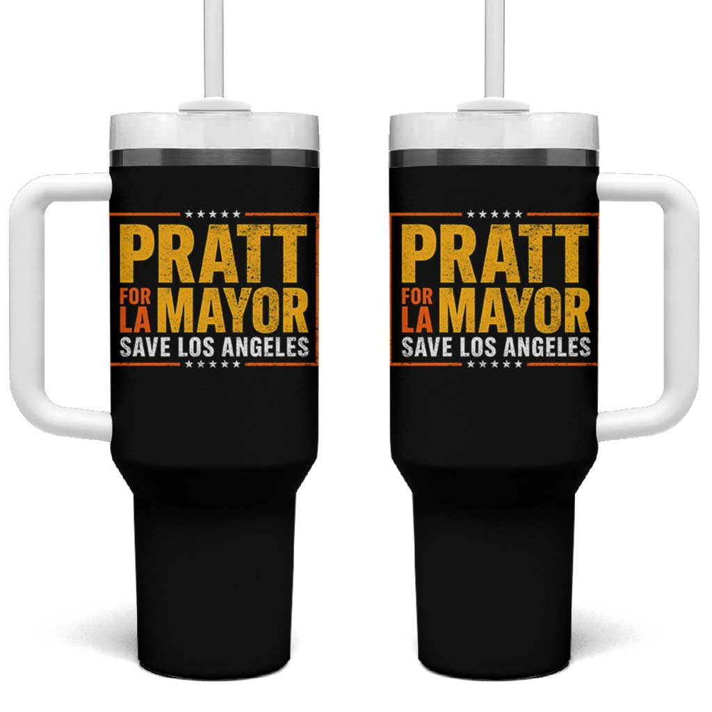 Pratt For Mayor Save Los Angeles Tumbler With Handle Spencer Supporter