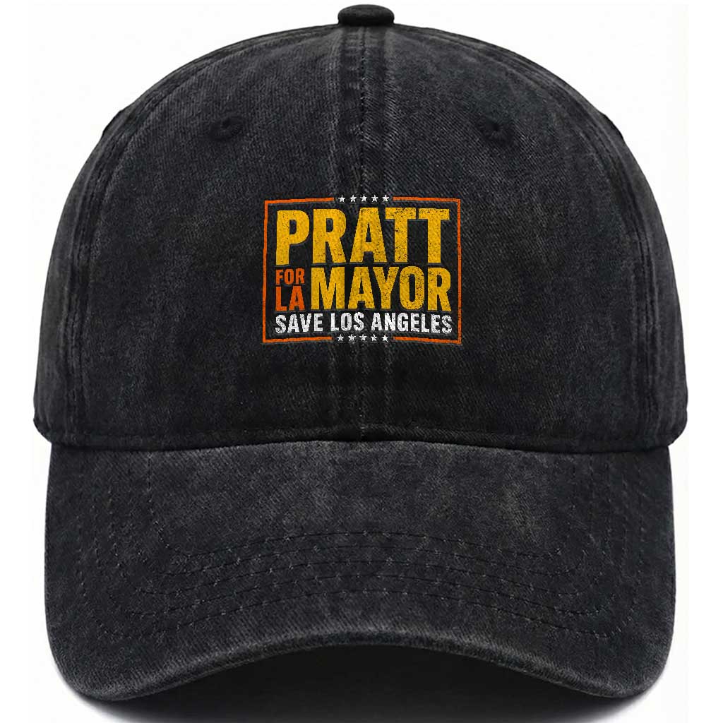 Pratt For Mayor Save Los Angeles Washed Cotton Baseball Cap Spencer Supporter
