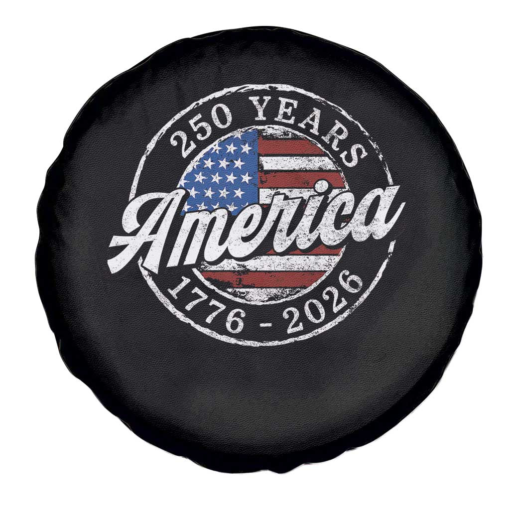 America 250 Years 1776 2026 Spare Tire Cover 250th Anniversary USA Vintage USA Flag