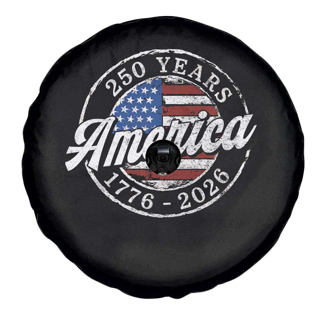 America 250 Years 1776 2026 Spare Tire Cover 250th Anniversary USA Vintage USA Flag