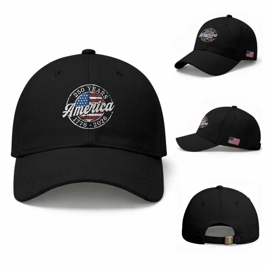 America 250 Years 1776 2026 Baseball Cap 250th Anniversary USA Vintage USA Flag