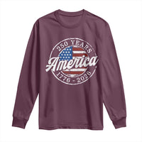 America 250 Years 1776 2026 Long Sleeve Shirt 250th Anniversary USA Vintage USA Flag