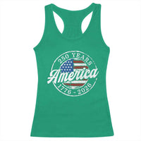 America 250 Years 1776 2026 Racerback Tank Top 250th Anniversary USA Vintage USA Flag