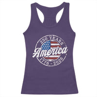 America 250 Years 1776 2026 Racerback Tank Top 250th Anniversary USA Vintage USA Flag