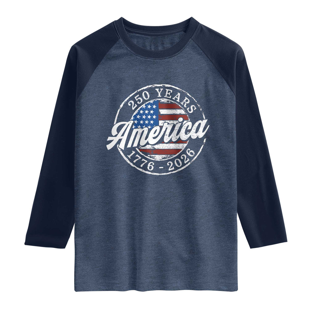 America 250 Years 1776 2026 Raglan Shirt 250th Anniversary USA Vintage USA Flag