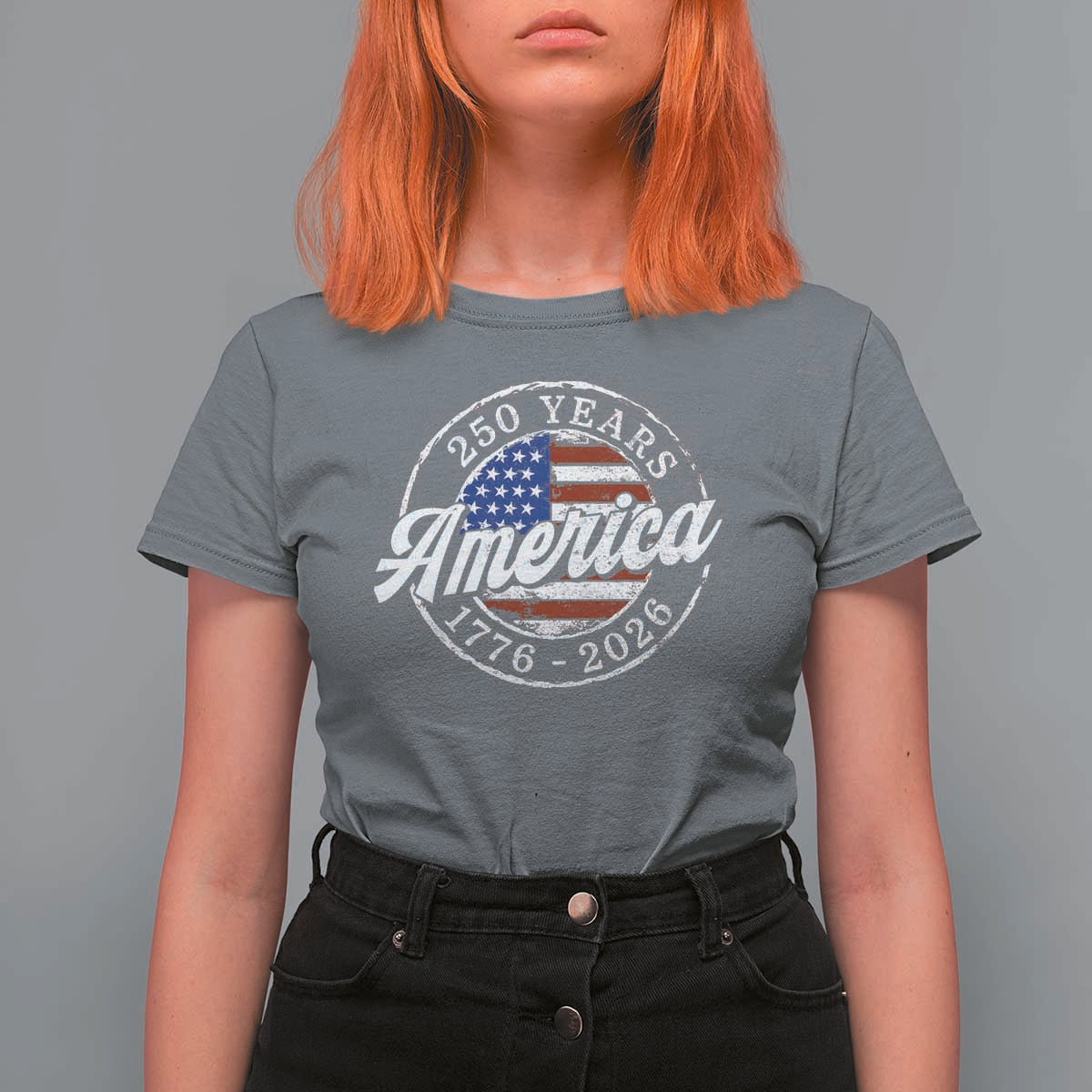 America 250 Years 1776 2026 T Shirt For Women 250th Anniversary USA Vintage USA Flag