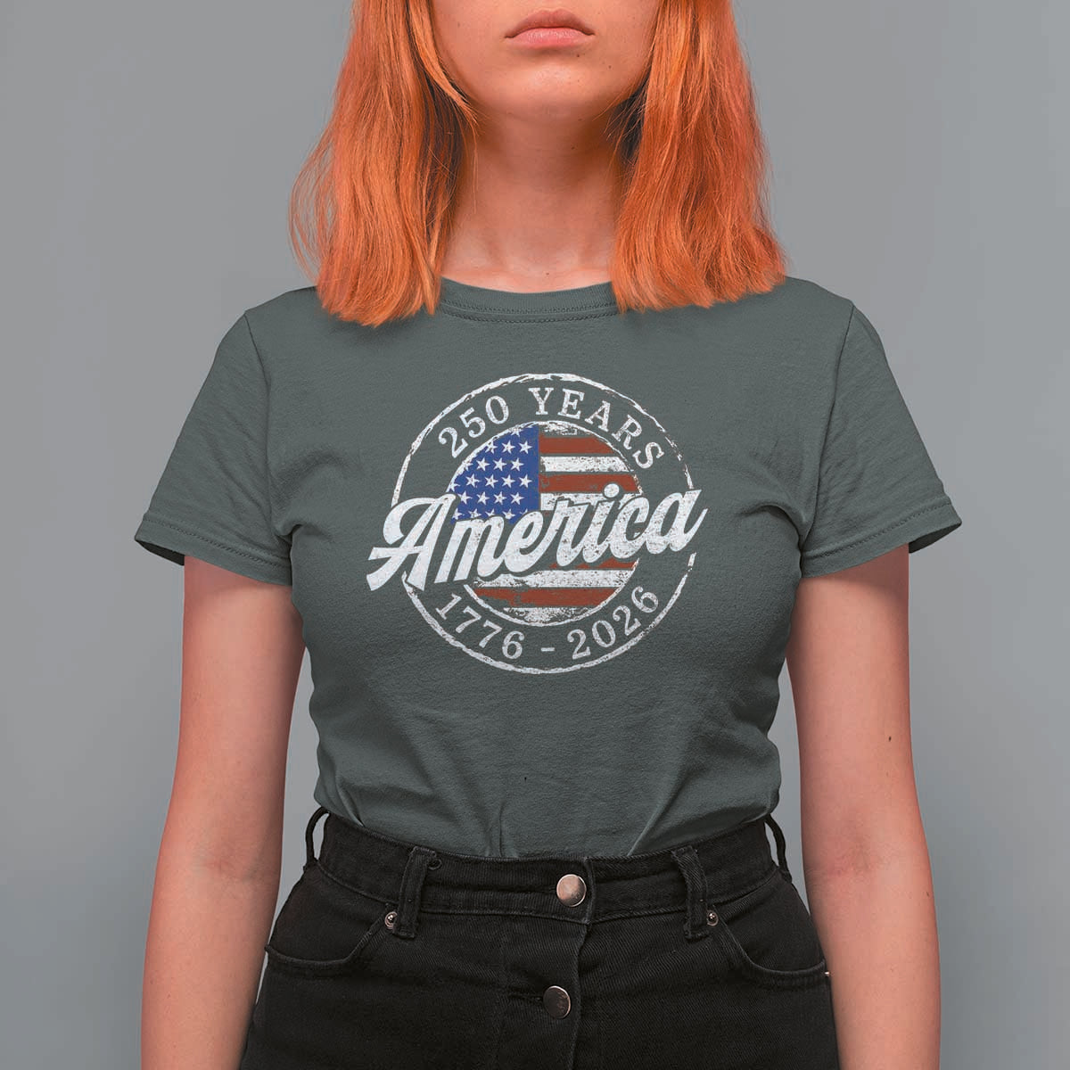 America 250 Years 1776 2026 T Shirt For Women 250th Anniversary USA Vintage USA Flag