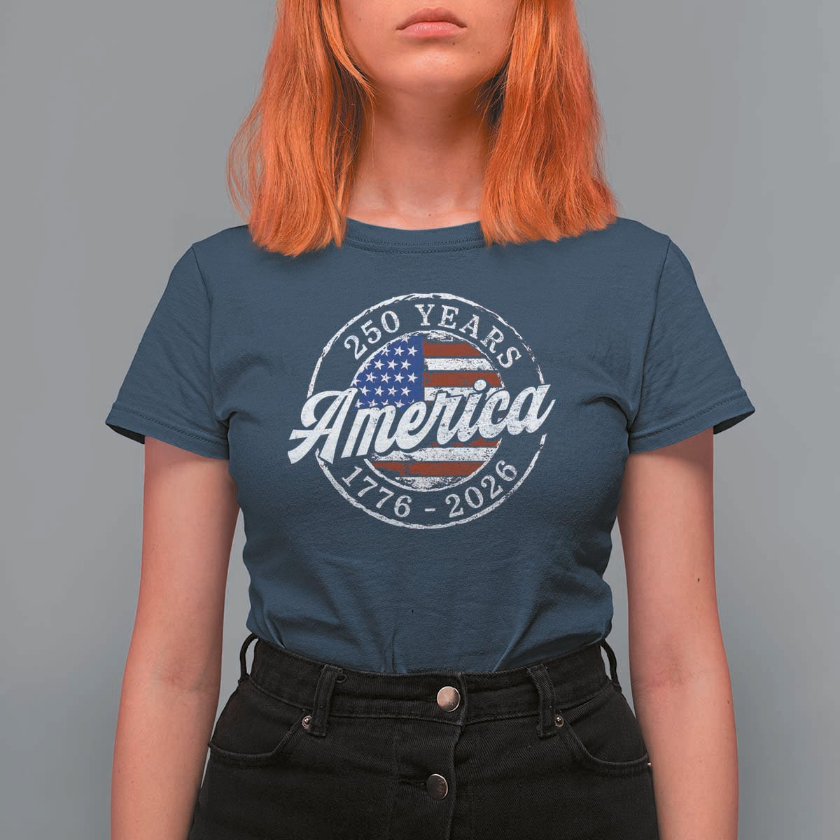 America 250 Years 1776 2026 T Shirt For Women 250th Anniversary USA Vintage USA Flag