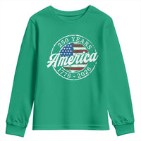 America 250 Years 1776 2026 Youth Sweatshirt 250th Anniversary USA Vintage USA Flag