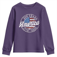 America 250 Years 1776 2026 Youth Sweatshirt 250th Anniversary USA Vintage USA Flag