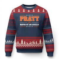 Pratt For Mayor Of Los Angeles Ugly Christmas Sweater LA Mayoral Election US Political