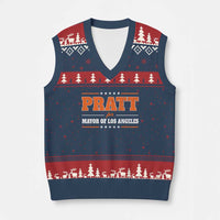 Pratt For Mayor Of Los Angeles V-Neck Knit Sweater Vest LA Mayoral Election US Political
