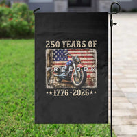 250 Years Of Freedom Motorcycle Patriotic Biker 1776 2026 Garden Flag