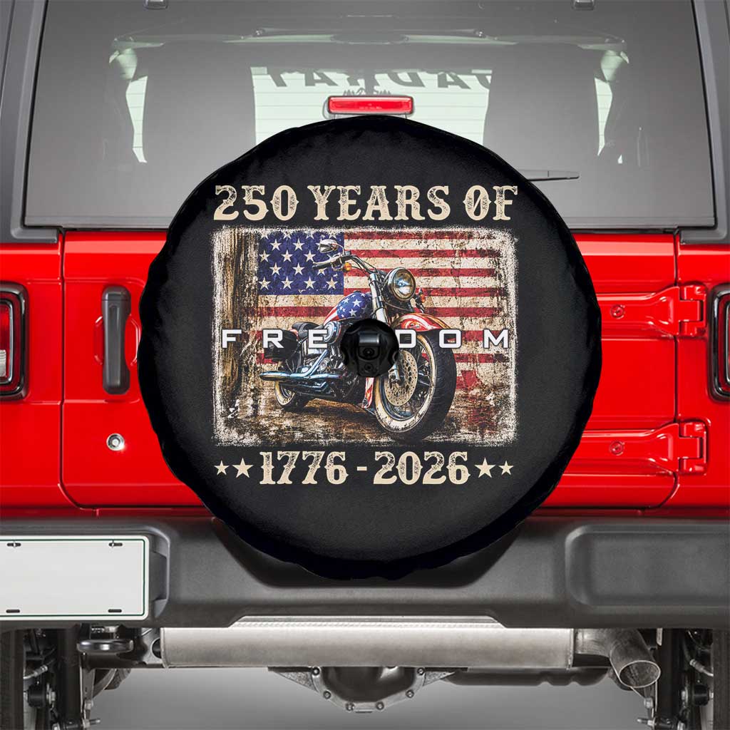 250 Years Of Freedom Motorcycle Patriotic Biker 1776 2026 Spare Tire Cover